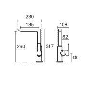 تصویر  شیر ظرفشویی کی دبلیو سی مدل ریتا تاپ لاین