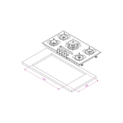 تصویر  اجاق گاز صفحه ای کن مدل IG8503