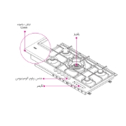 تصویر  اجاق گاز صفحه ای کن مدل IGT502